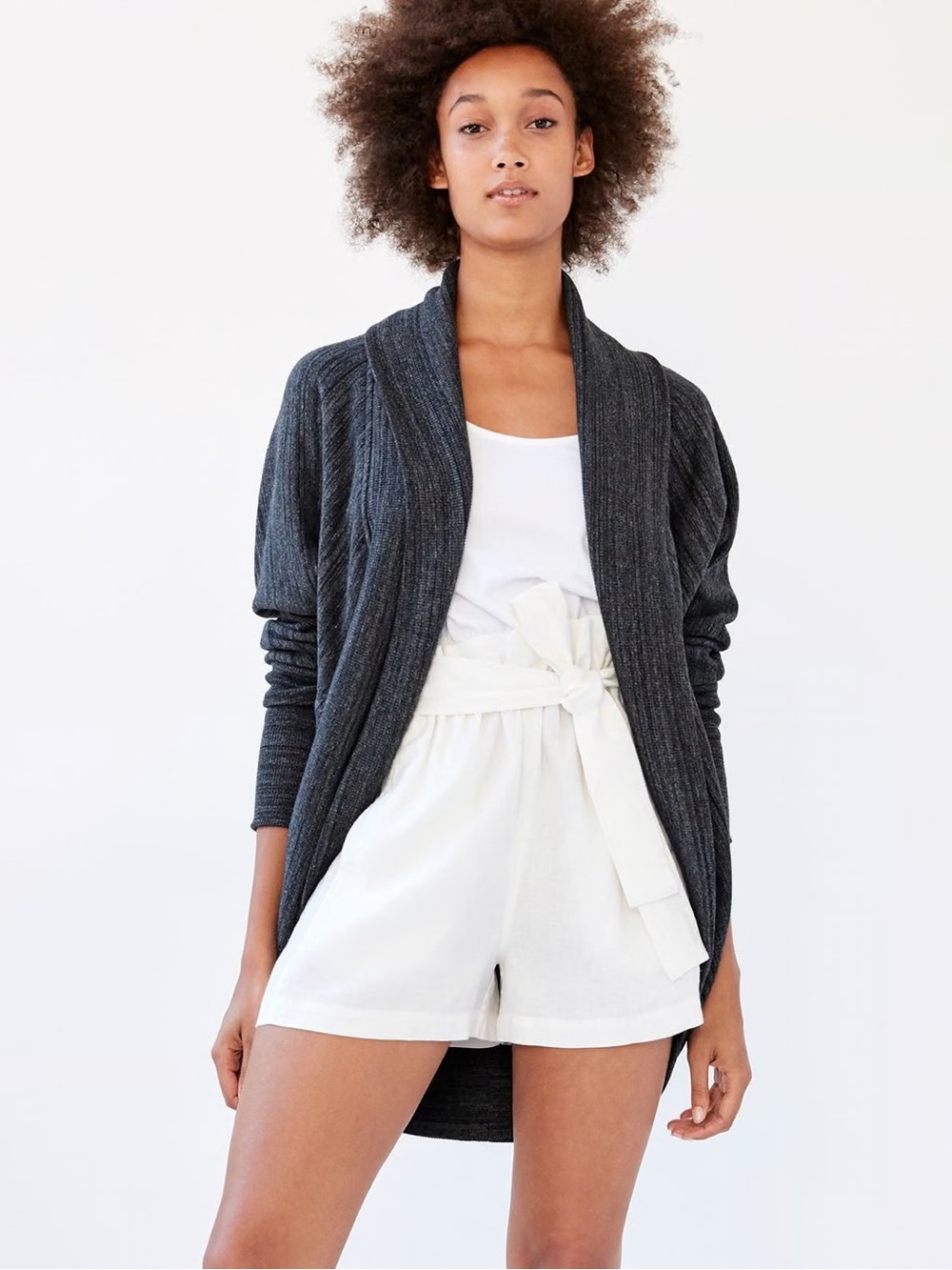 Wilfred Diderot Charcoal Grey Cocoon Cardigan